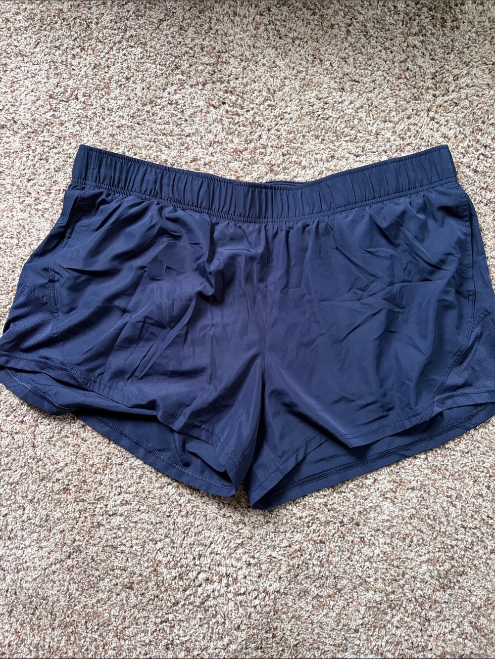 Women's Navy Athletic Shorts - Lightweight Running Shorts